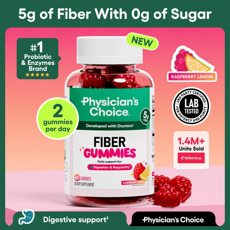 Fiber Gummies for Digestive Health & Regularity