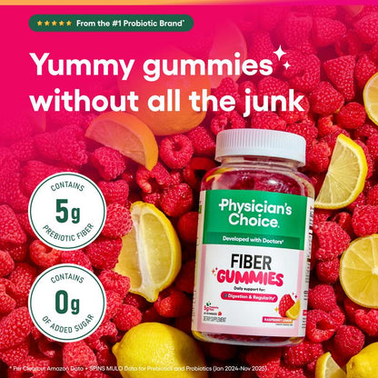 Fiber Gummies for Digestive Health & Regularity