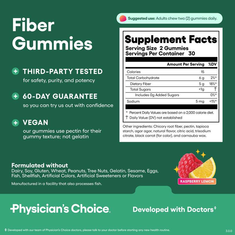 Fiber Gummies for Digestive Health & Regularity